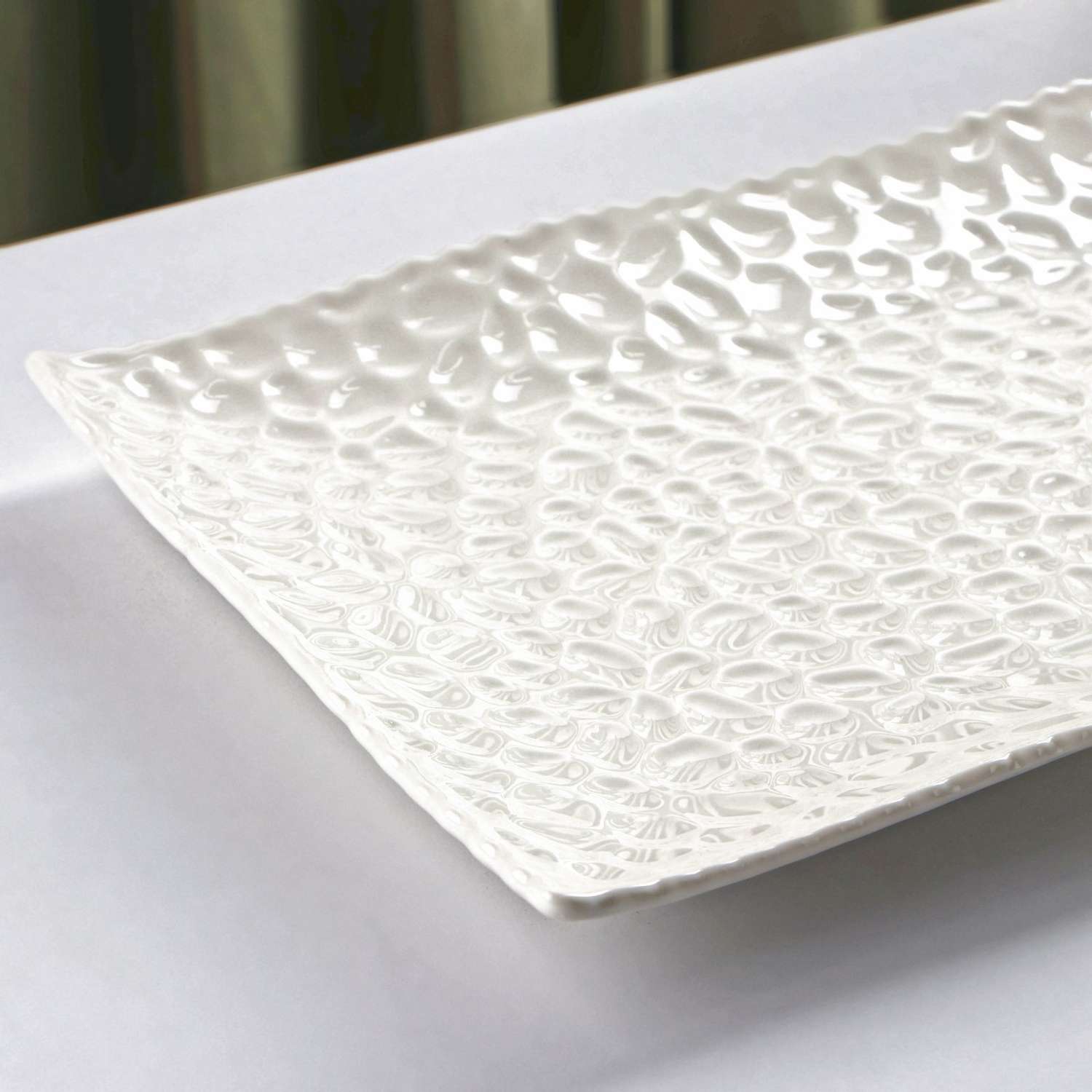 Блюдо Sima-Land керамическое сервировочное «Воздушность» 35.5×19.5 см цвет белый - фото 2