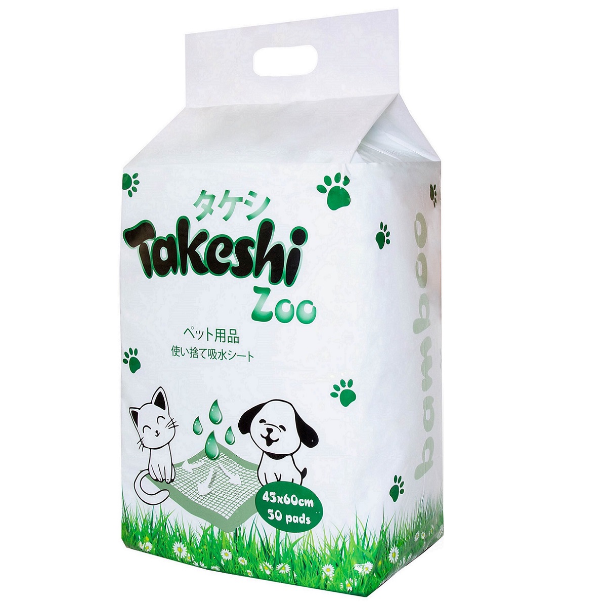 Пелёнки для животных Takeshi ZOO впитывающие бамбуковые 45*60см 50шт - фото 1