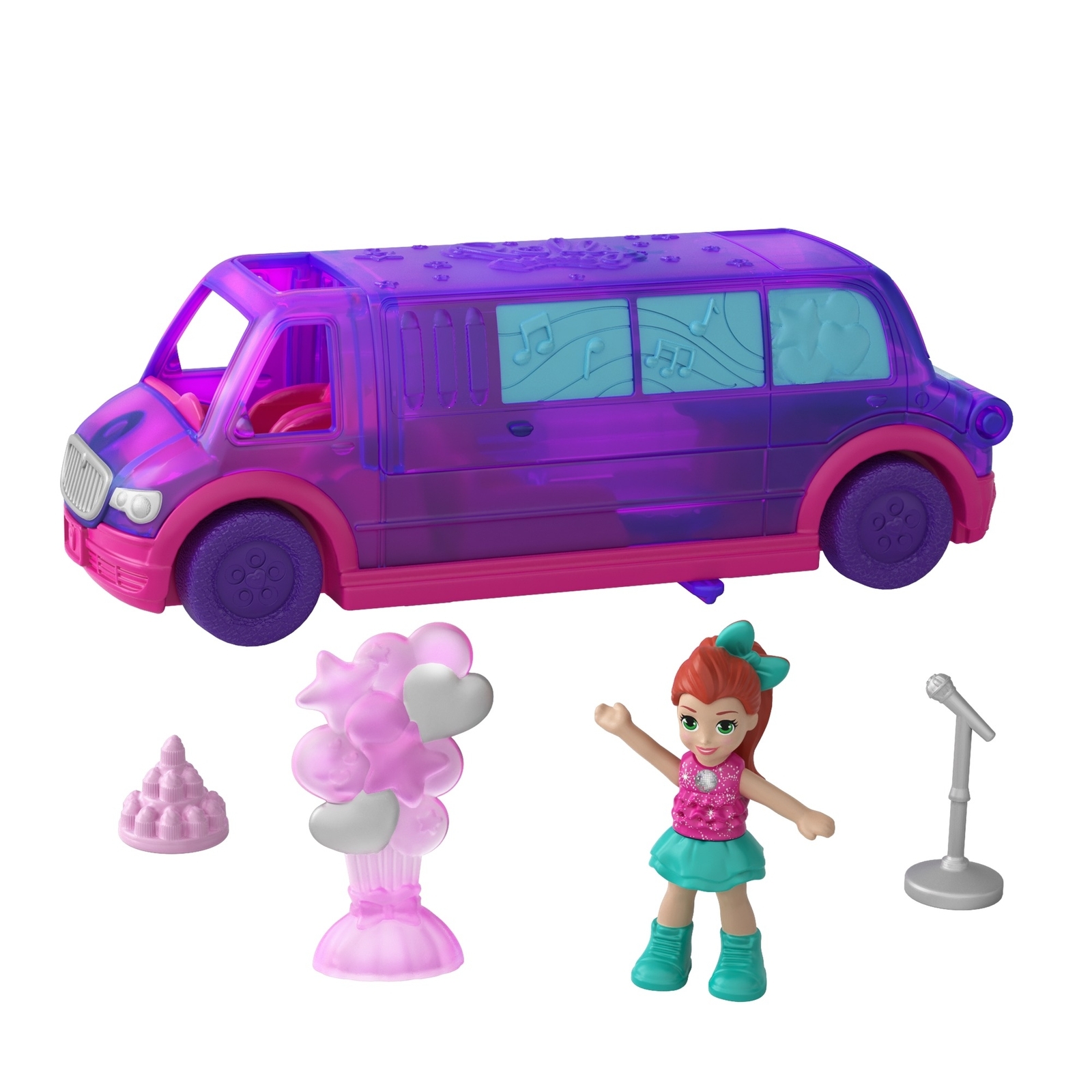 Набор игровой POLLY POCKET Полливиль машинка Лимузин для вечеринок GGC41  купить по цене 99 ₽ в интернет-магазине Детский мир