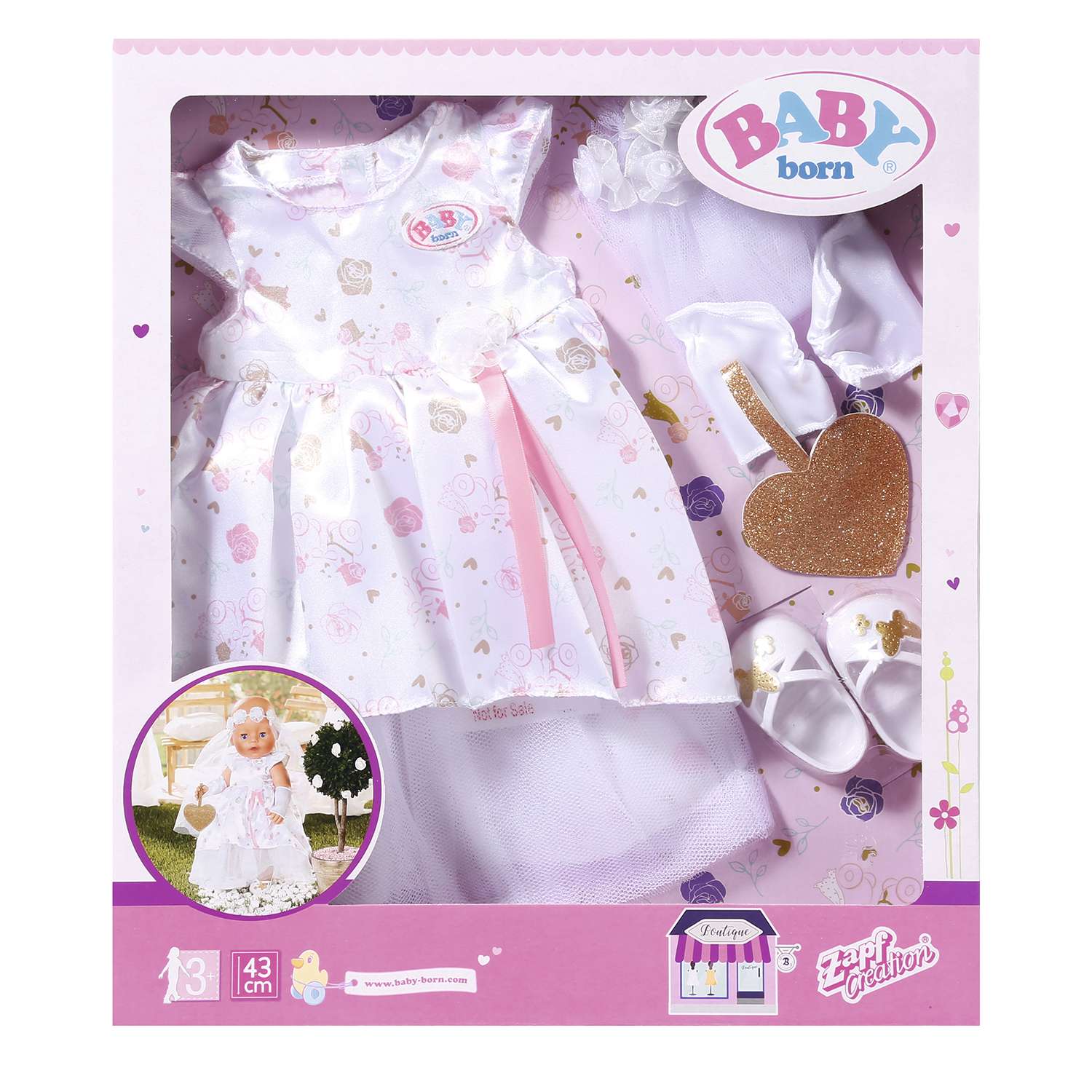 Одежда для кукол Zapf Creation Baby Born Набор невесты Делюкс 827-161 827-161 - фото 2