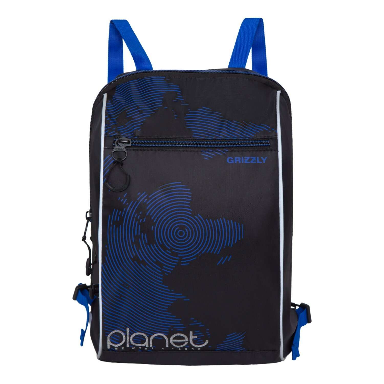 Рюкзак школьный Grizzly Материк с мешком Черный-Синий RB-056-1/3 - фото 7