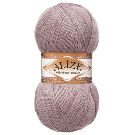 Пряжа Alize теплая для шарфов кардиганов Angora Gold 100 гр 550 м 5 мотков 163 серая роза