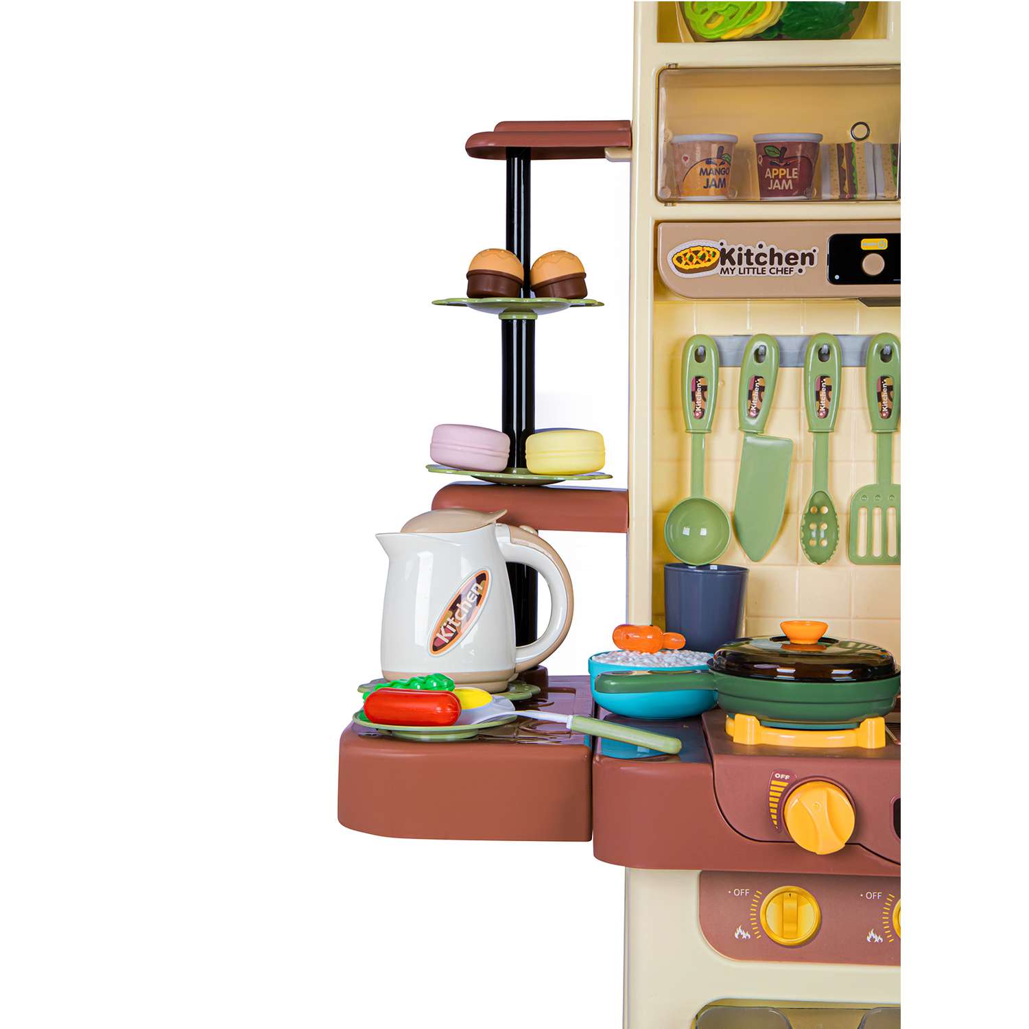 Игровой набор детский AMORE BELLO Кухня со световыми и звуковыми эффектами паром кран-помпа - фото 10