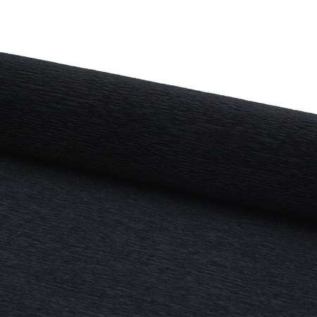 Бумага Айрис гофрированная креповая для творчества 50 см х 2.5 м 140 г черная