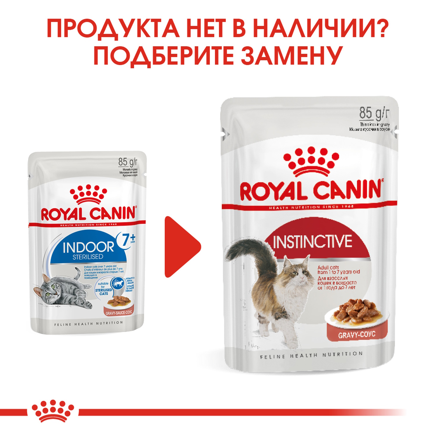 Корм для пожилых кошек ROYAL CANIN Indoor Sterilised 85г - фото 5