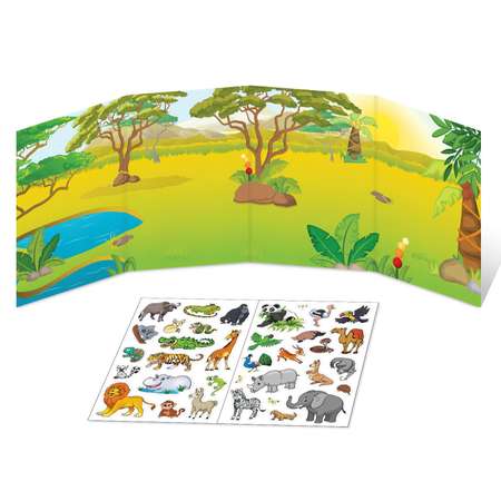 Набор книг с наклейками Буква-ленд многоразовыми набор «Изучаем живую природу» 8 шт.