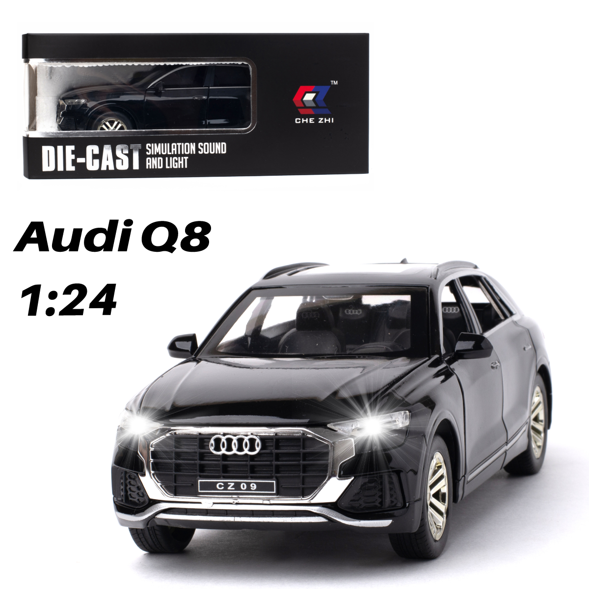 Автомобиль Che Zhi Audi 1:24 CZ114blk - фото 1