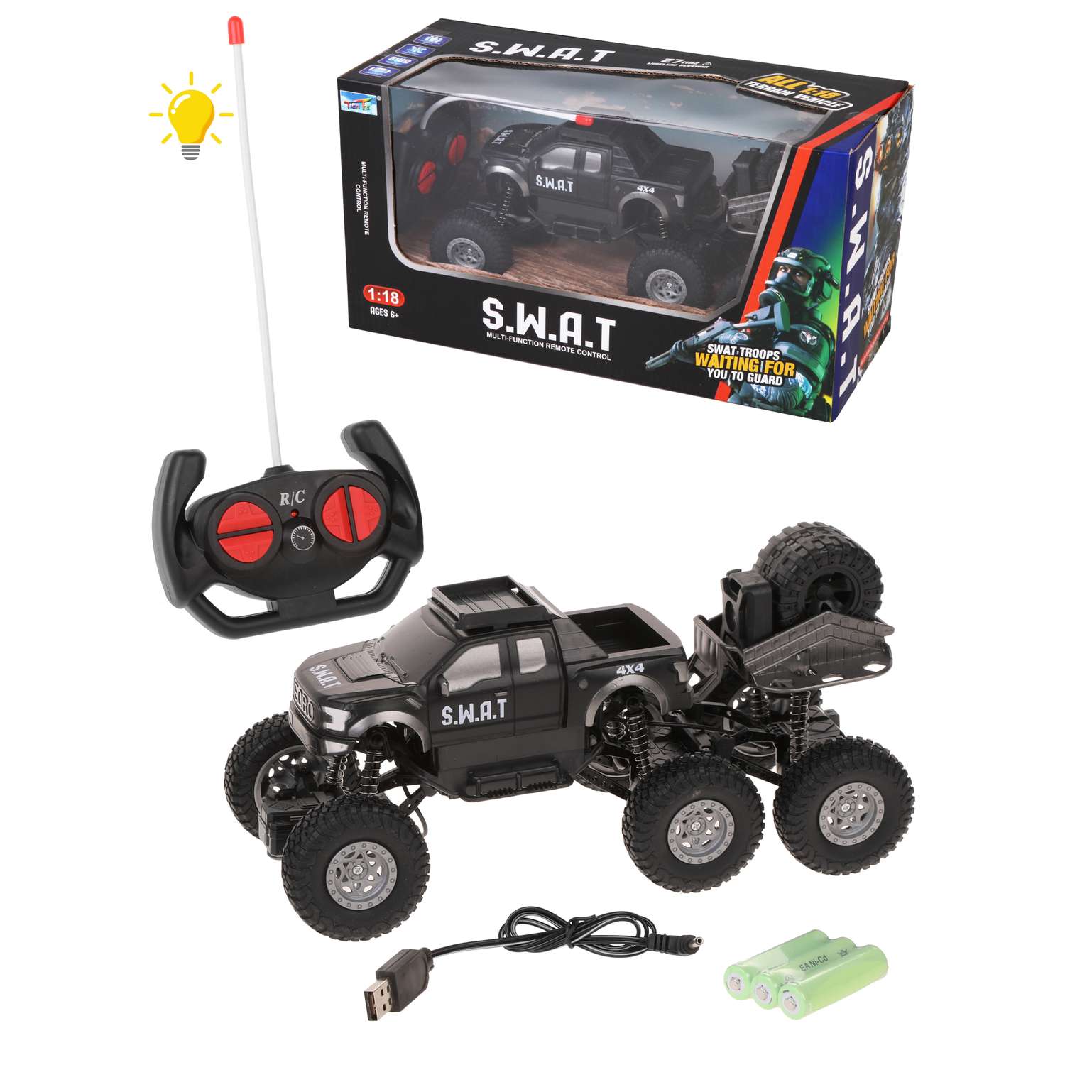 Машина на пульте управления Наша Игрушка для детей Внедорожник свет USB шнур в комплекте - фото 1