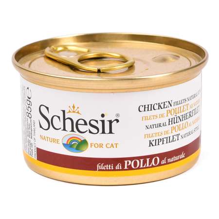 Корм влажный для кошек Schesir 85г курица с рисом в собственном соку