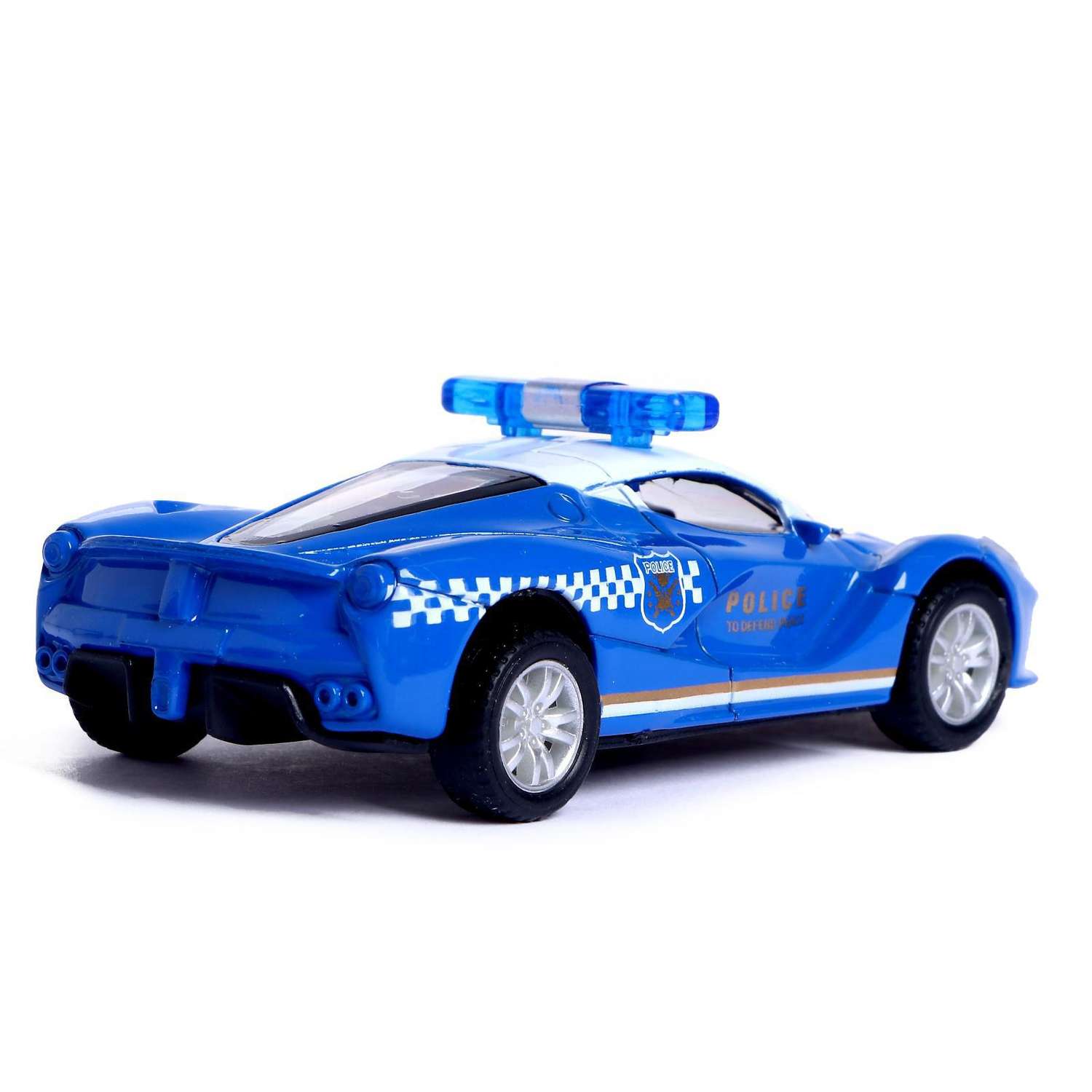 Машина Автоград металлическая «Полиция» инерционная масштаб 1:43 цвет синий 5155963 - фото 3