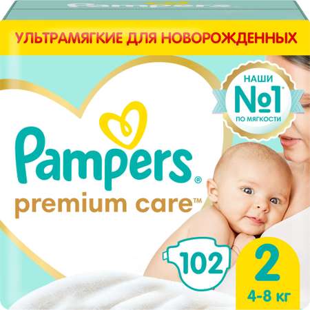 Подгузники Pampers Premium Care 2 4-8кг 102шт