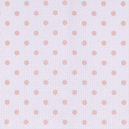 Канва Bestex для вышивания шитья и рукоделия дизайнерская 30*30 см Розовый горошек