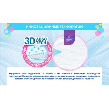 Подгузники Joonies S (3-7 кг) 72 шт.