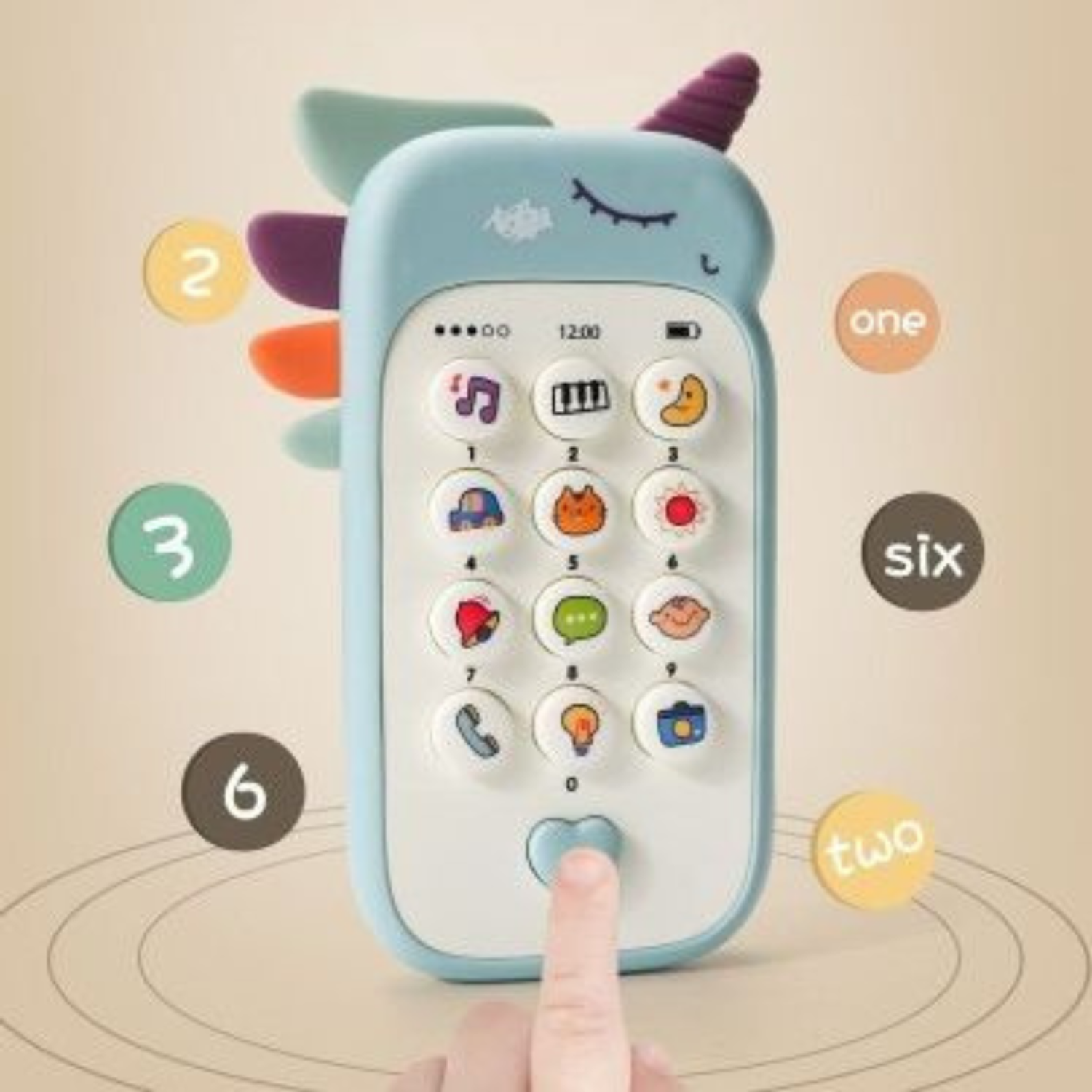 Развивающая игрушка MagicStyle детский музыкальный телефон для малышей игрушка единорог прорезыватель для зубов детский - фото 3