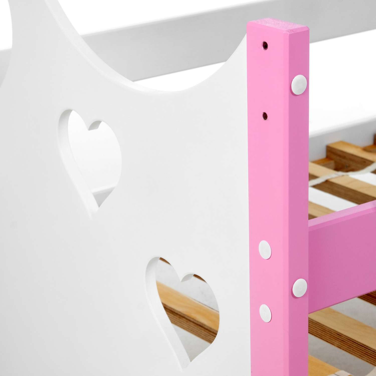 Кровать Клик Мебель 800х1600 Белый/розовый - фото 5