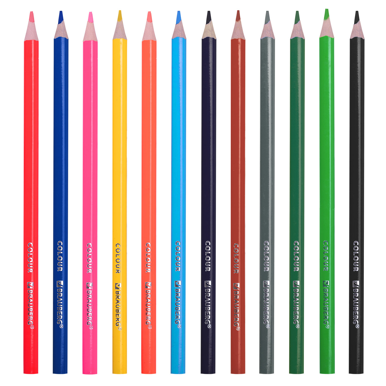 Карандаши цветные Brauberg художественные для рисования 12 цветов с мягким грифелем - фото 7