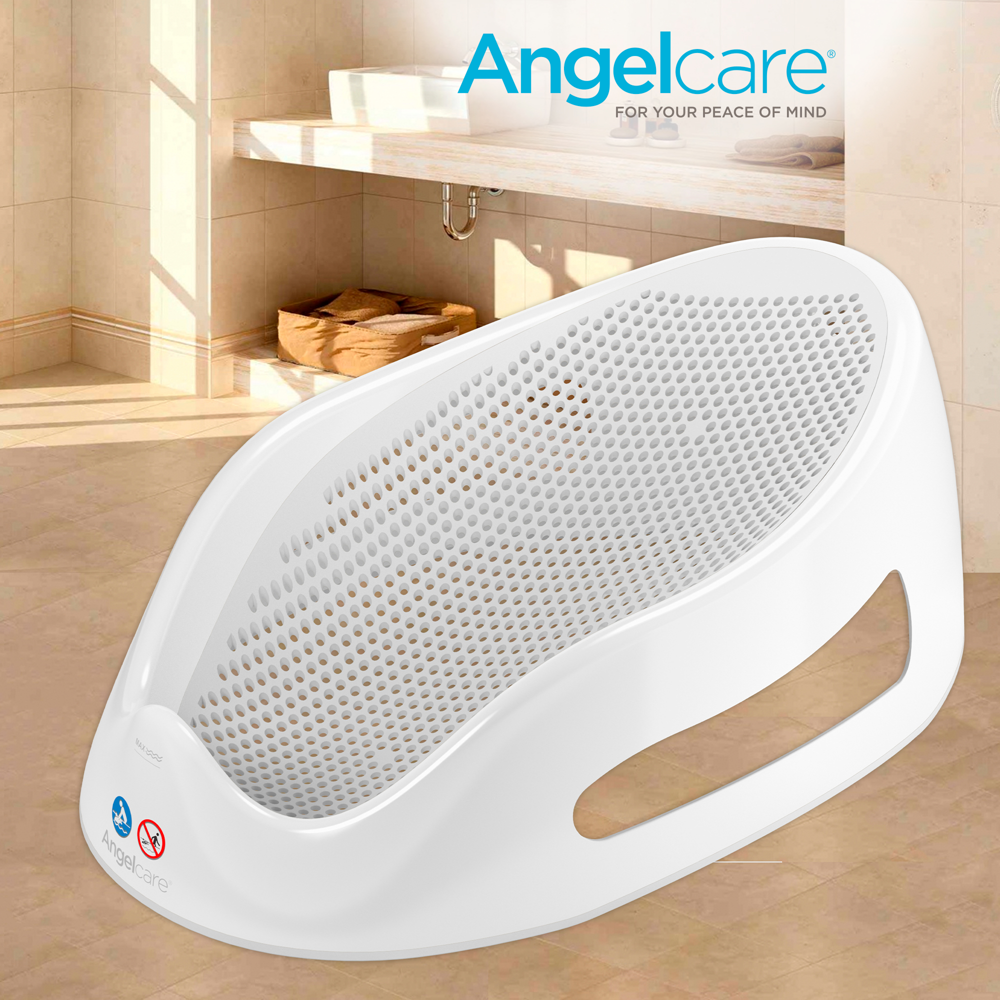 Лежак-горка для купания детей Angelcare Bath Support серая