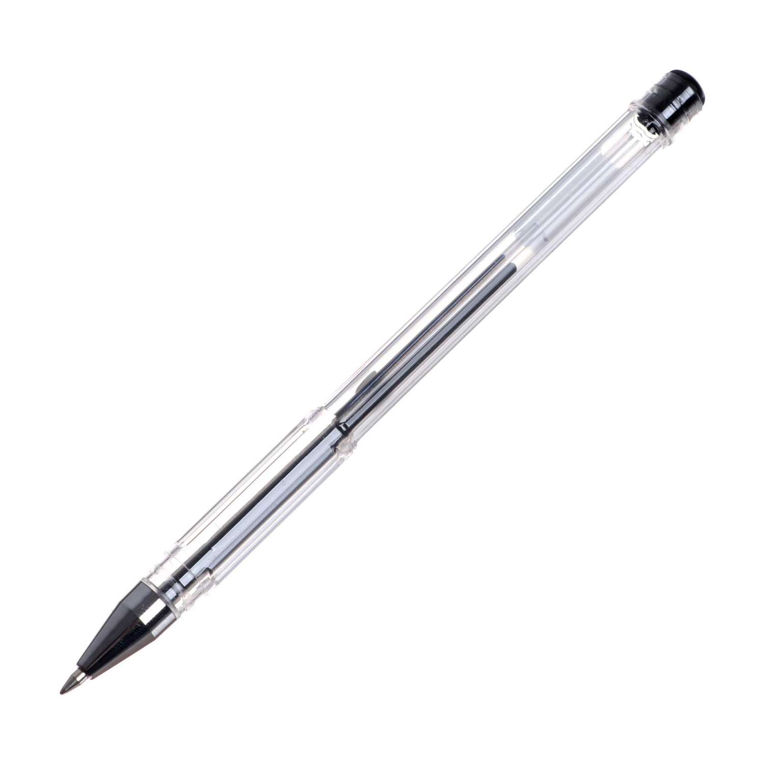 Ручка Calligrata гелевая 0.5 мм черная корпус прозрачный - фото 2