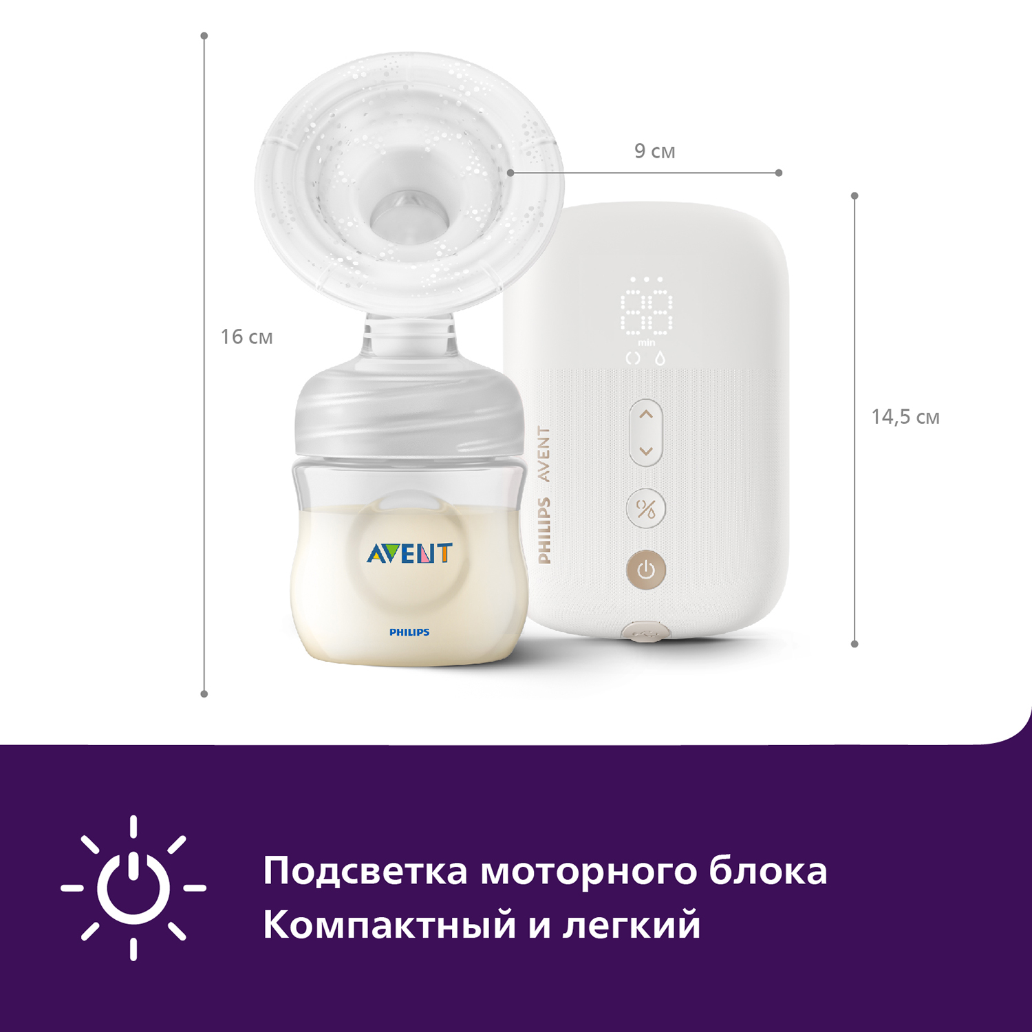 Молокоотсос Philips Avent Premium Plus электронный SCF392/11 - фото 7