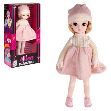Кукла шарнирная 30 см 1TOY Alisa Kawaii с длинными волосами блондинка БЖД bjd аниме экшн фигурка игрушки для девочек