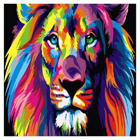 Картина по номерам Paintboy original 40х50см Радужный лев