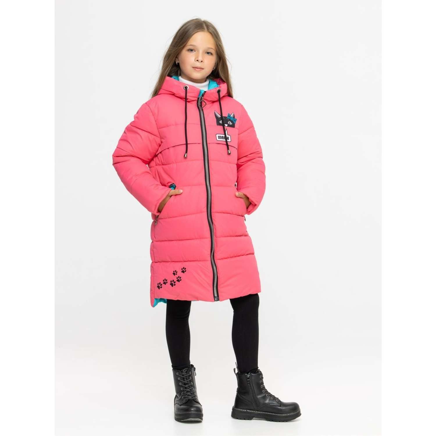 Пальто утепленное Disvey 15221/Розовый - фото 1