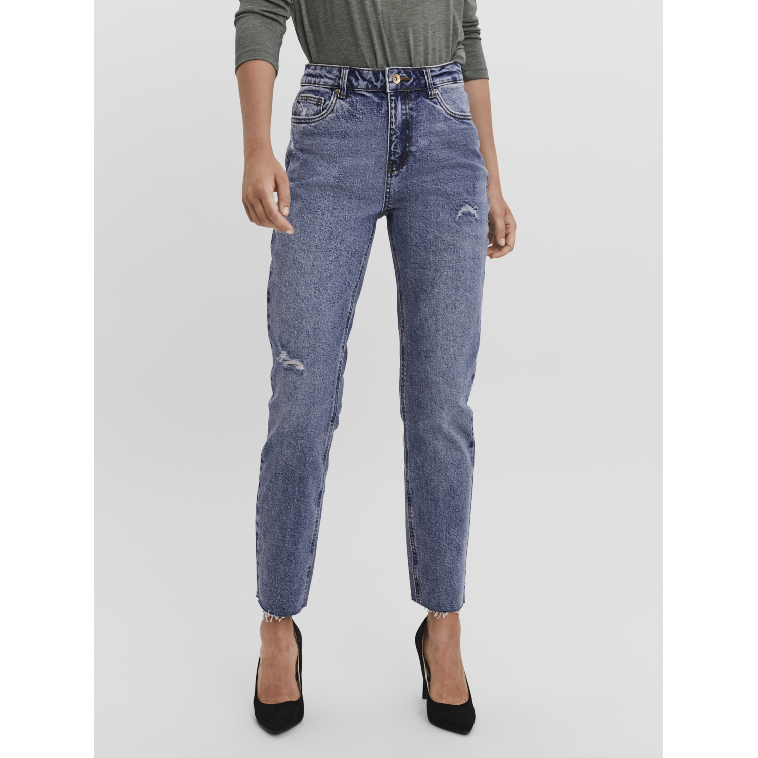 Брюки VERO MODA 10251373/Medium Blue Denim - фото 3