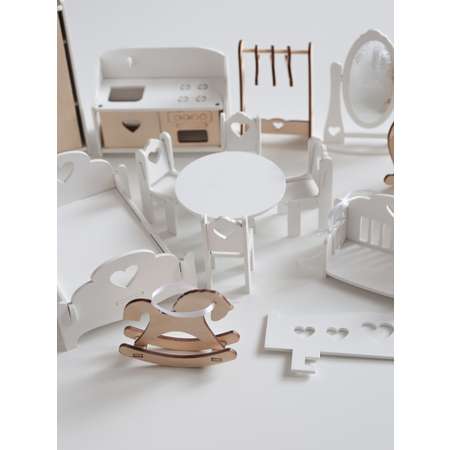 Аксессуар для кукол LittleWoodHome диван, качели, кровать, кухня, шкаф, стул, люлька, кукольный интерьер