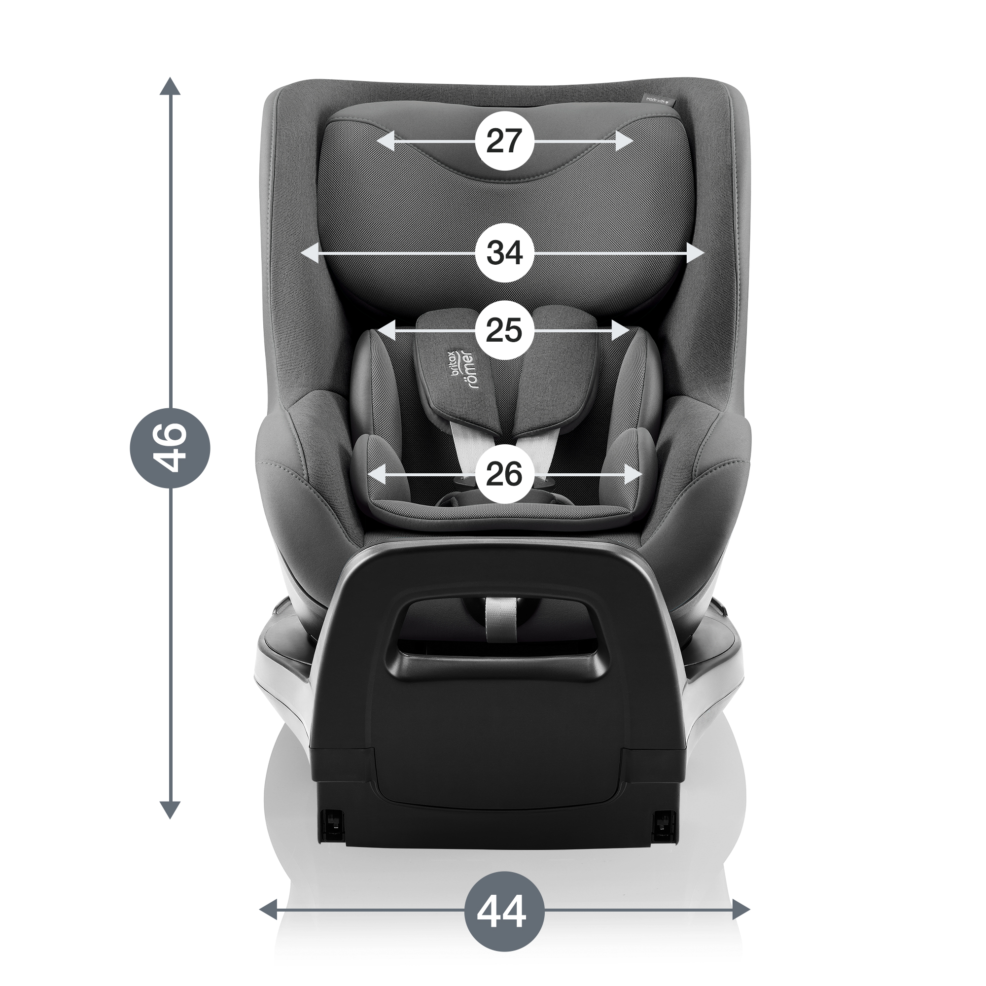 Детское автокресло Britax Roemer Dualfix Pro M Style Mineral Grey с 3 мес. до 4 лет ростом 61-105 см до 19 кг - фото 12