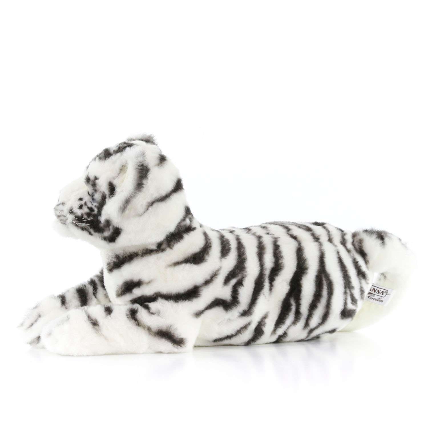Реалистичная мягкая игрушка HANSA Тигр детёныш белый 36 см - фото 4