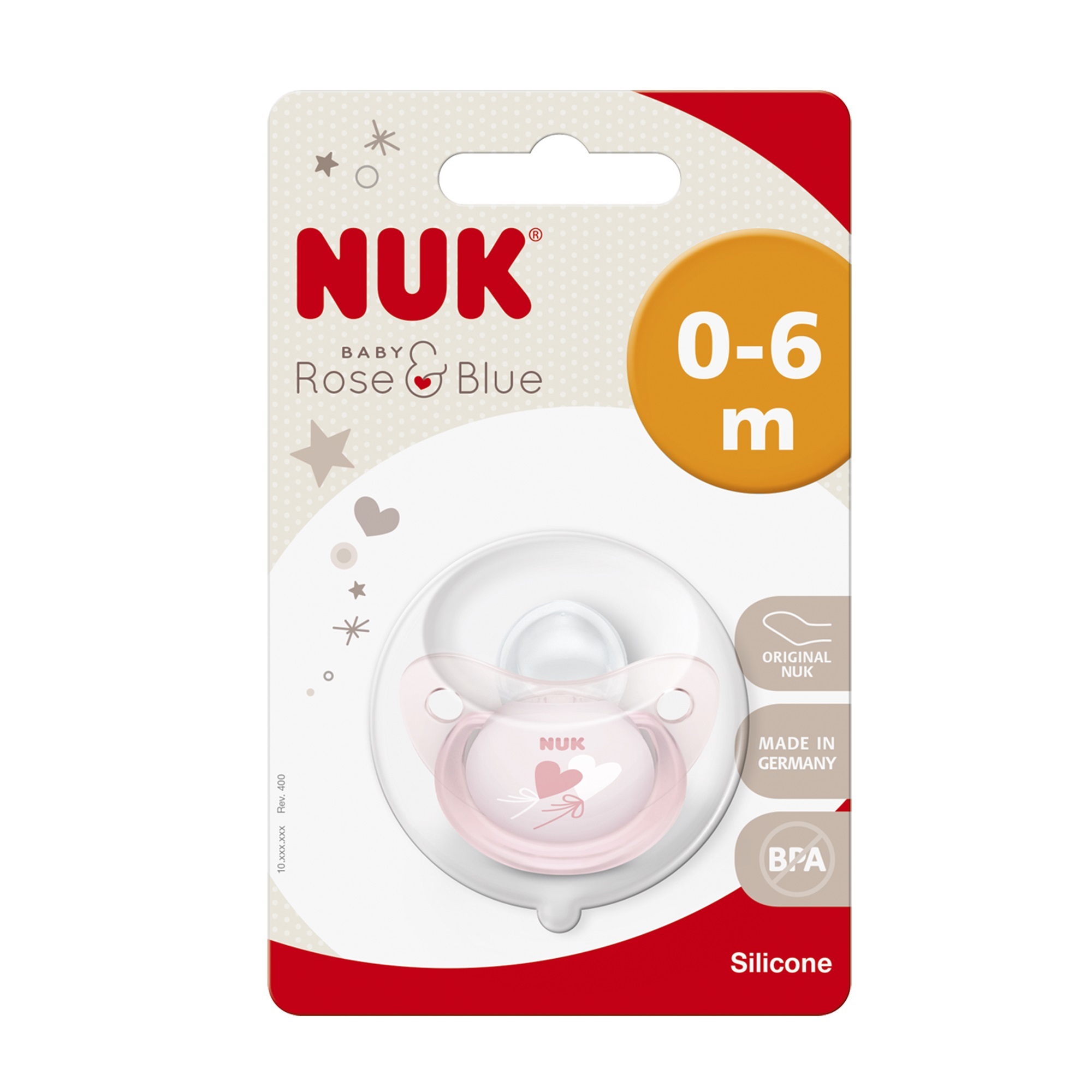 Пустышка Nuk Baby с 0месяцев Rose в ассортименте 10730083 - фото 4