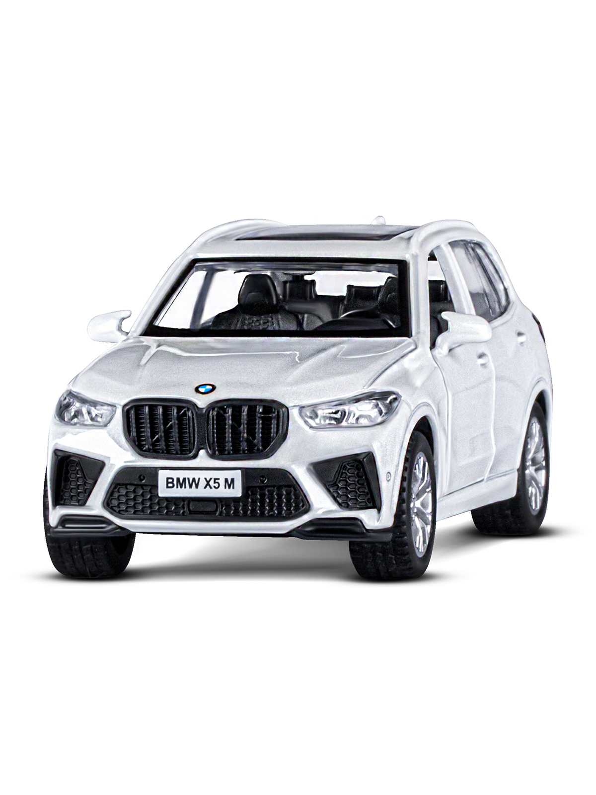 Машинка металлическая АВТОпанорама игрушка детская 1:43 BMW X5M белый инерционная JB1251562 - фото 9