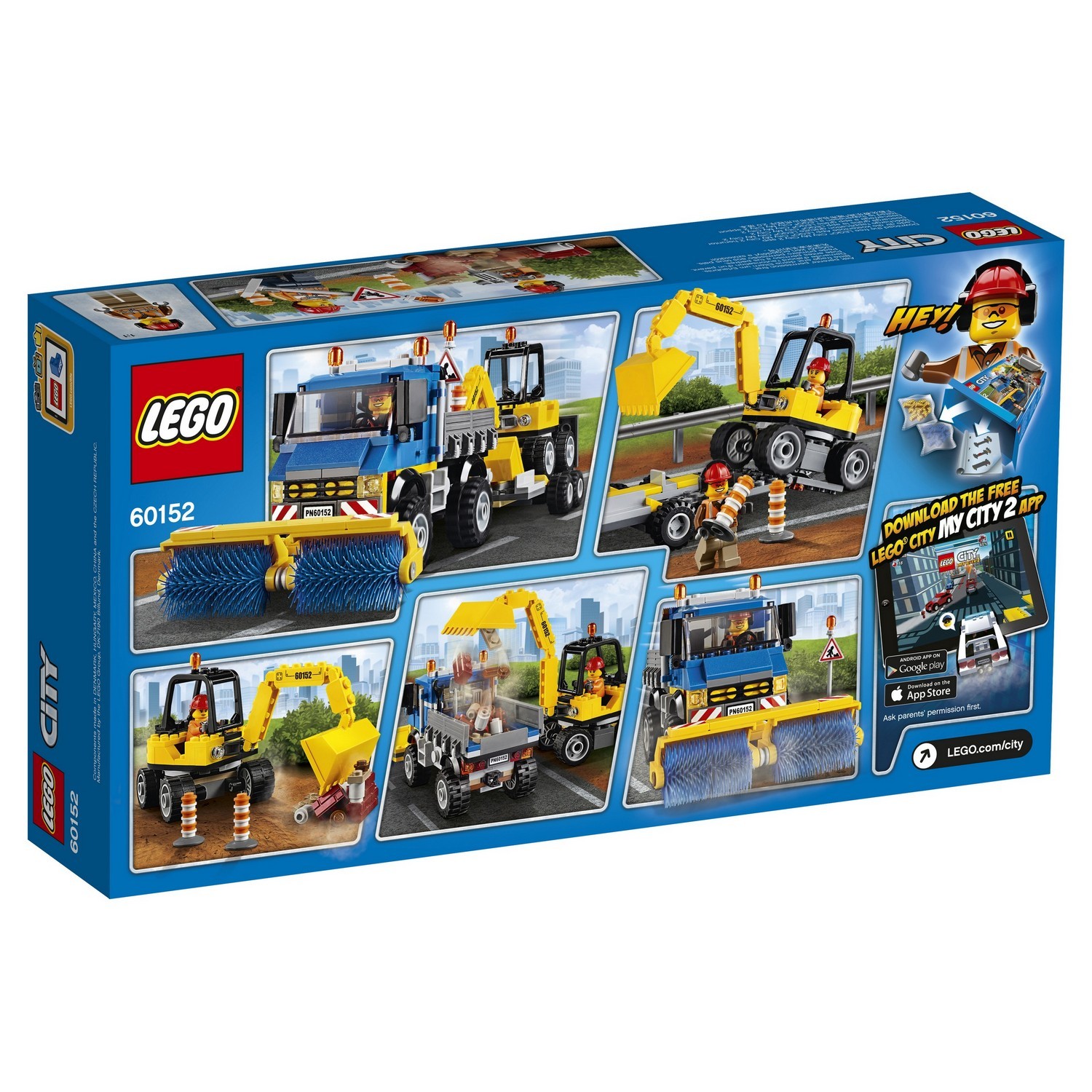 Lego city great vehicles sweeper & excavator 60152 on sale