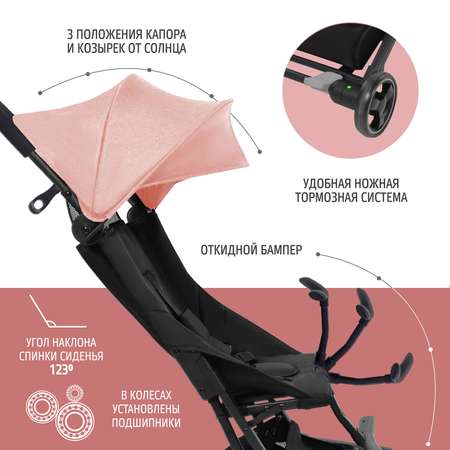 Коляска прогулочная Nuovita Ritmo Rosa Nero