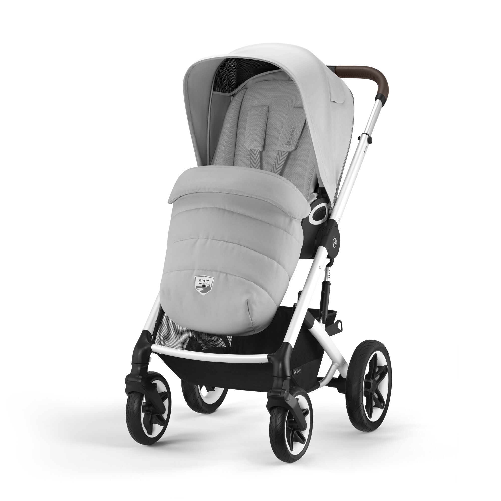 Коляская детская Cybex Talos S Lux SLV Lava Grey с дождевиком - фото 1