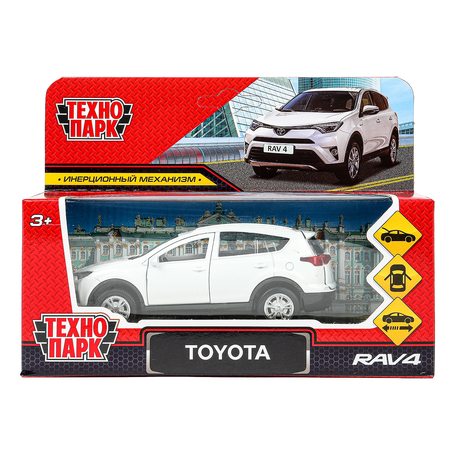 Автомобиль Технопарк Toyota Toyota Rav4 белый 389221 - фото 1