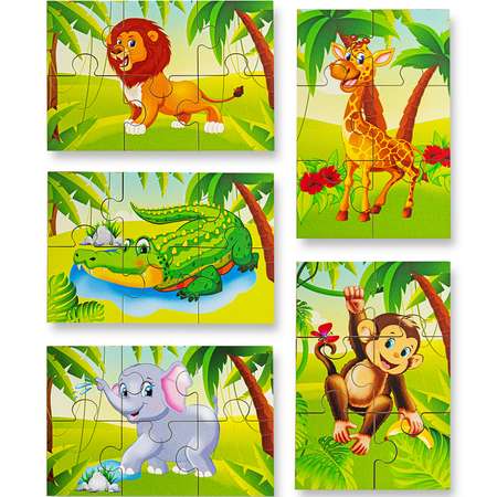 Пазлы для детей и малышей Деревяшкино Животные Африки