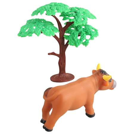 Игровой набор Mioshi Маленькие звери: Бычок 11х6 см дерево