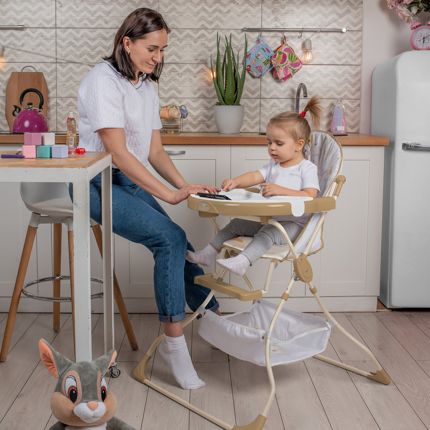 Стул для кормления Polini kids 252 Слоник Макиато - фото 18