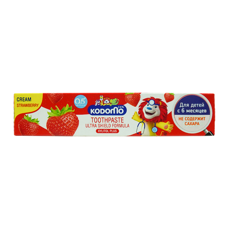 Зубная паста Lion Kodomo для детей с 6 месяцев с ароматом клубники 40 г