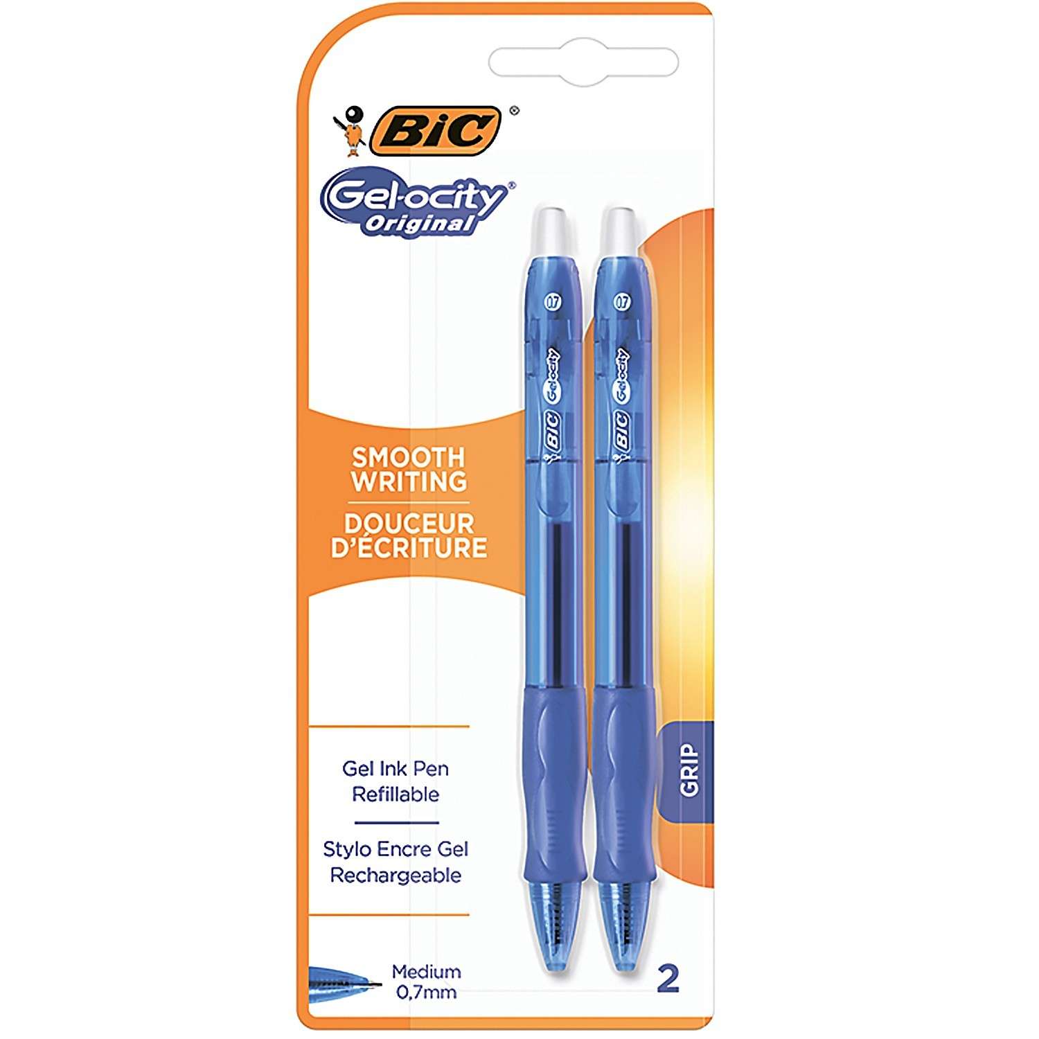 Ручка гелевая BIC Джелор 2шт Синяя 964754 - фото 1
