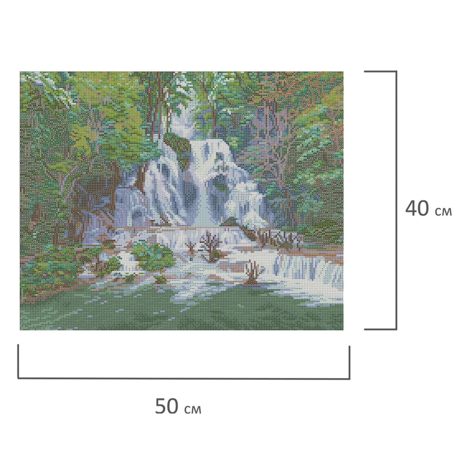 Алмазная мозаика Остров Сокровищ 40х50 см Водопад - фото 8