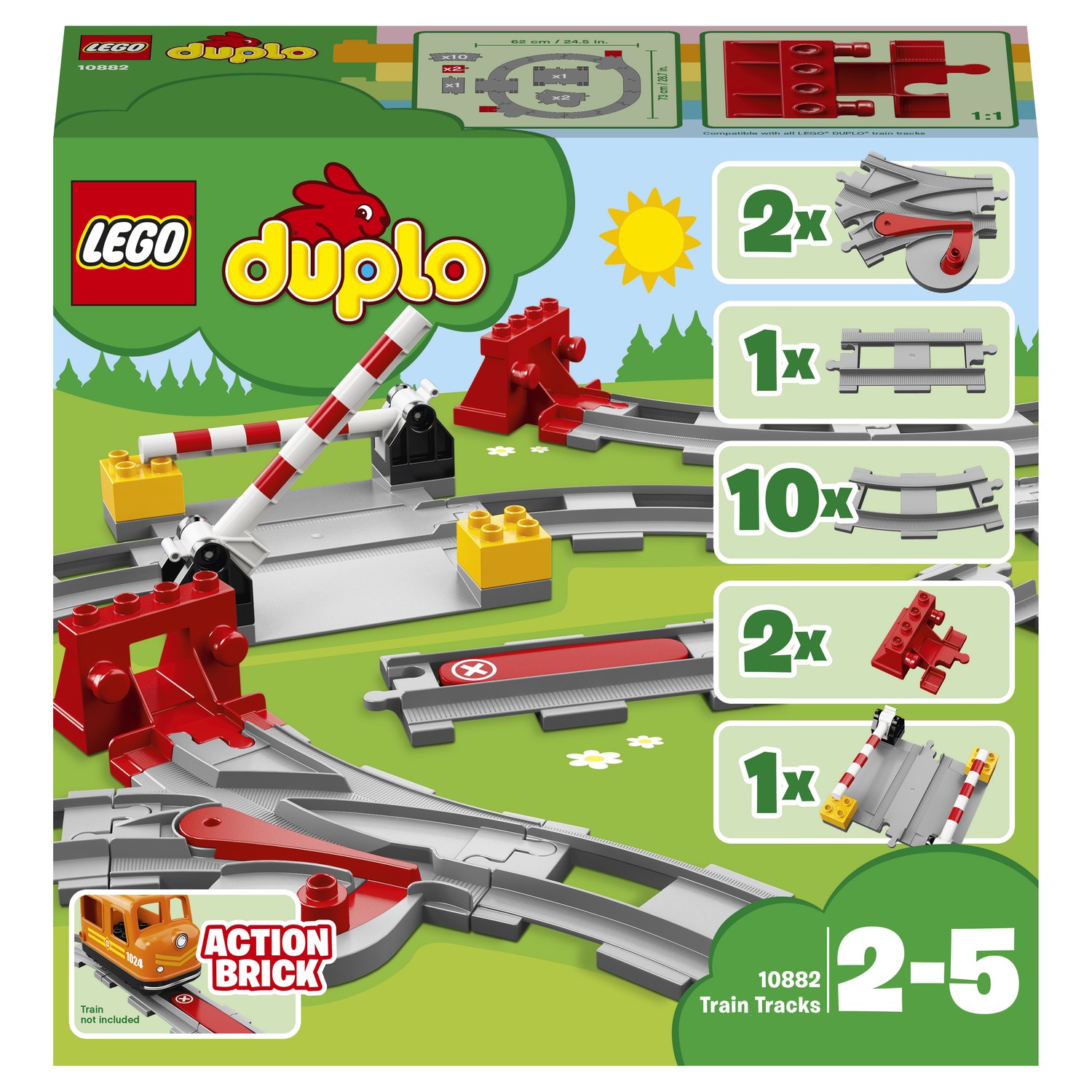 Конструктор LEGO DUPLO Town Рельсы (10882) купить по цене 1699 ₽ в  интернет-магазине Детский мир