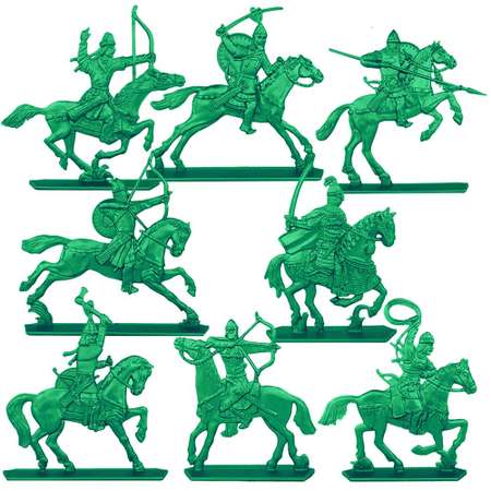 Набор солдатиков Воины и Битвы Конные половцы цвет зеленый