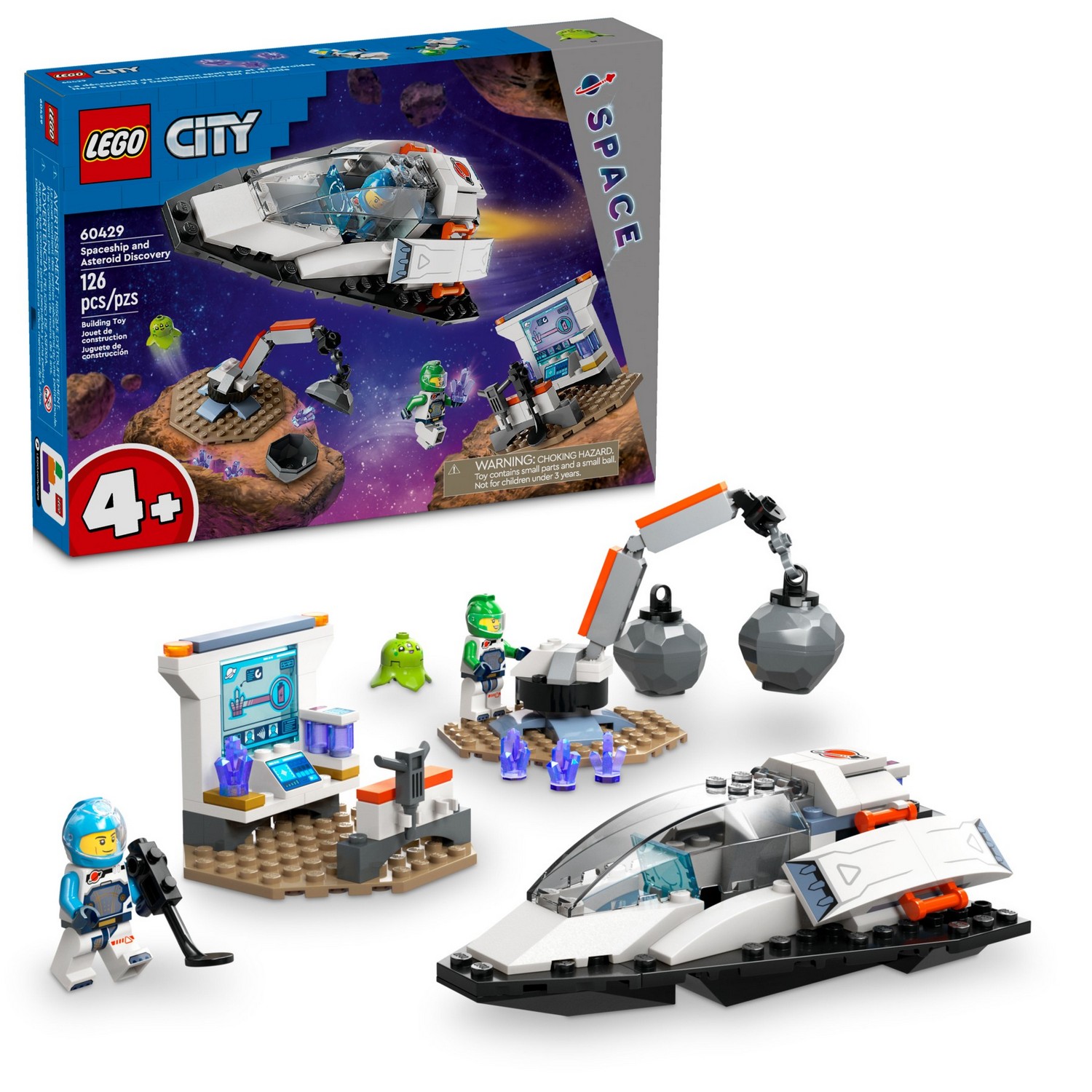 Конструктор LEGO City 60429 Космический корабль и астероид