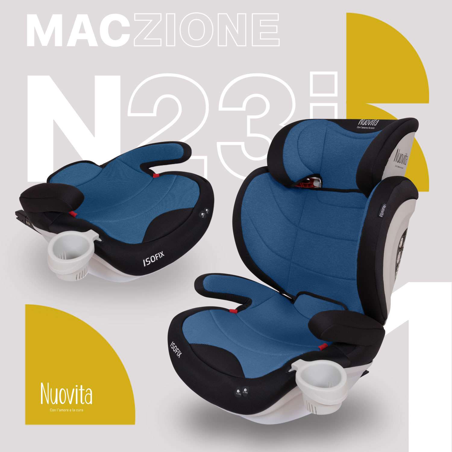 Автокресло Nuovita Maczione N23i-1 Голубой - фото 2