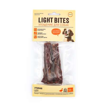 Лакомства для собак Light Bites 55г Утиное шея LB001 LIGHT BITES