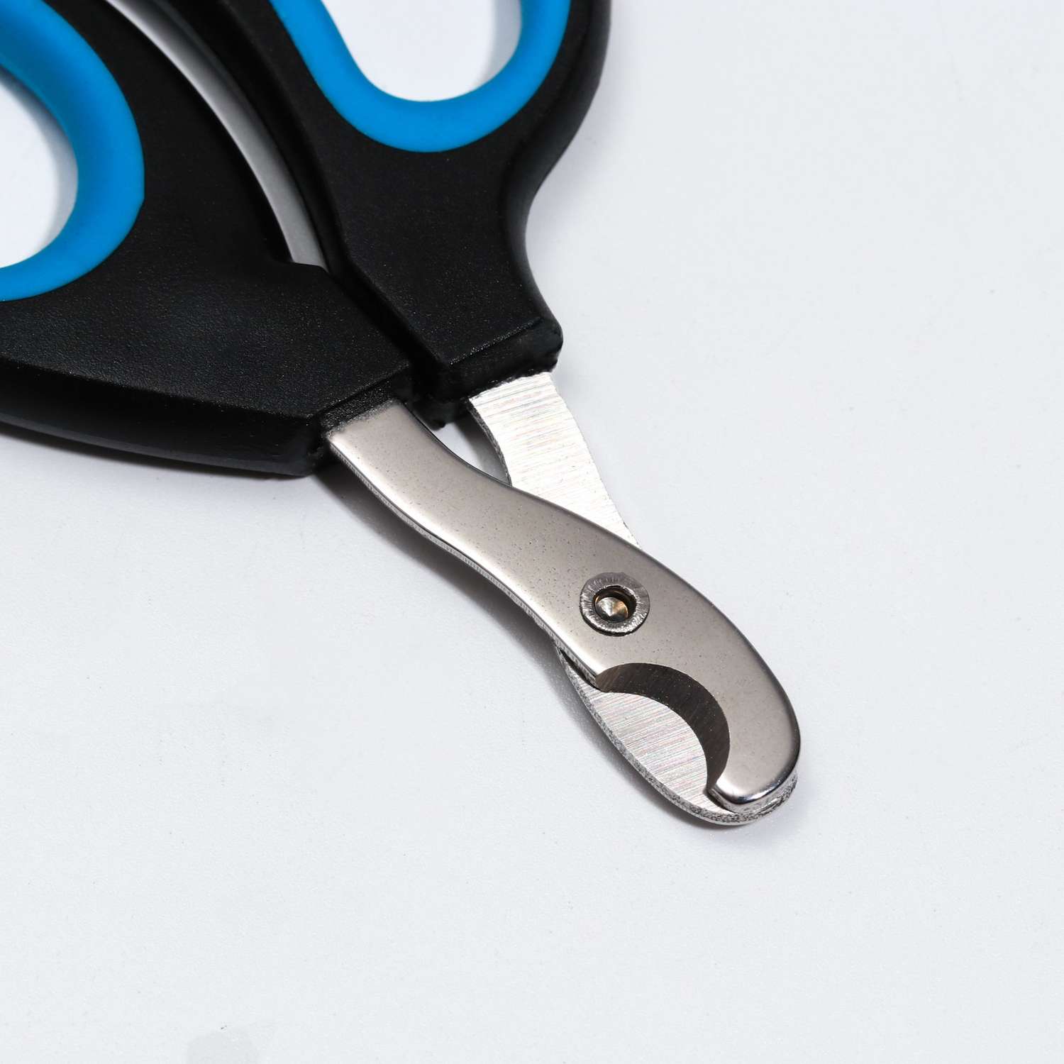 Ножницы-когтерезы Пижон с эргономичной ручкой чёрно-голубые - фото 2