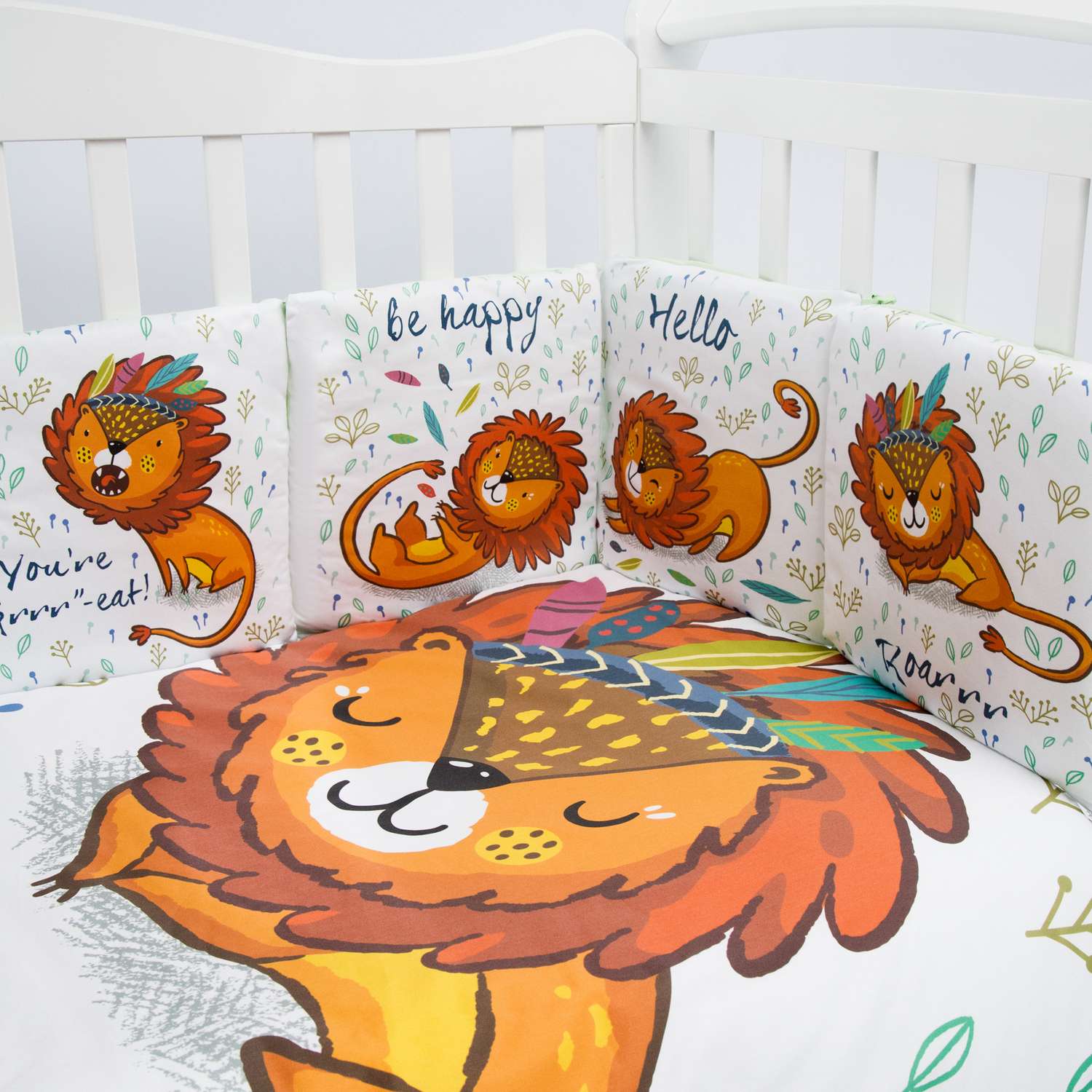 Комплект постельного белья Amarobaby Baby Lion 6предметов Салатовый - фото 5