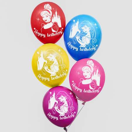 Воздушные шары Sima-Land Принцессы Happy Birthday 50 шт